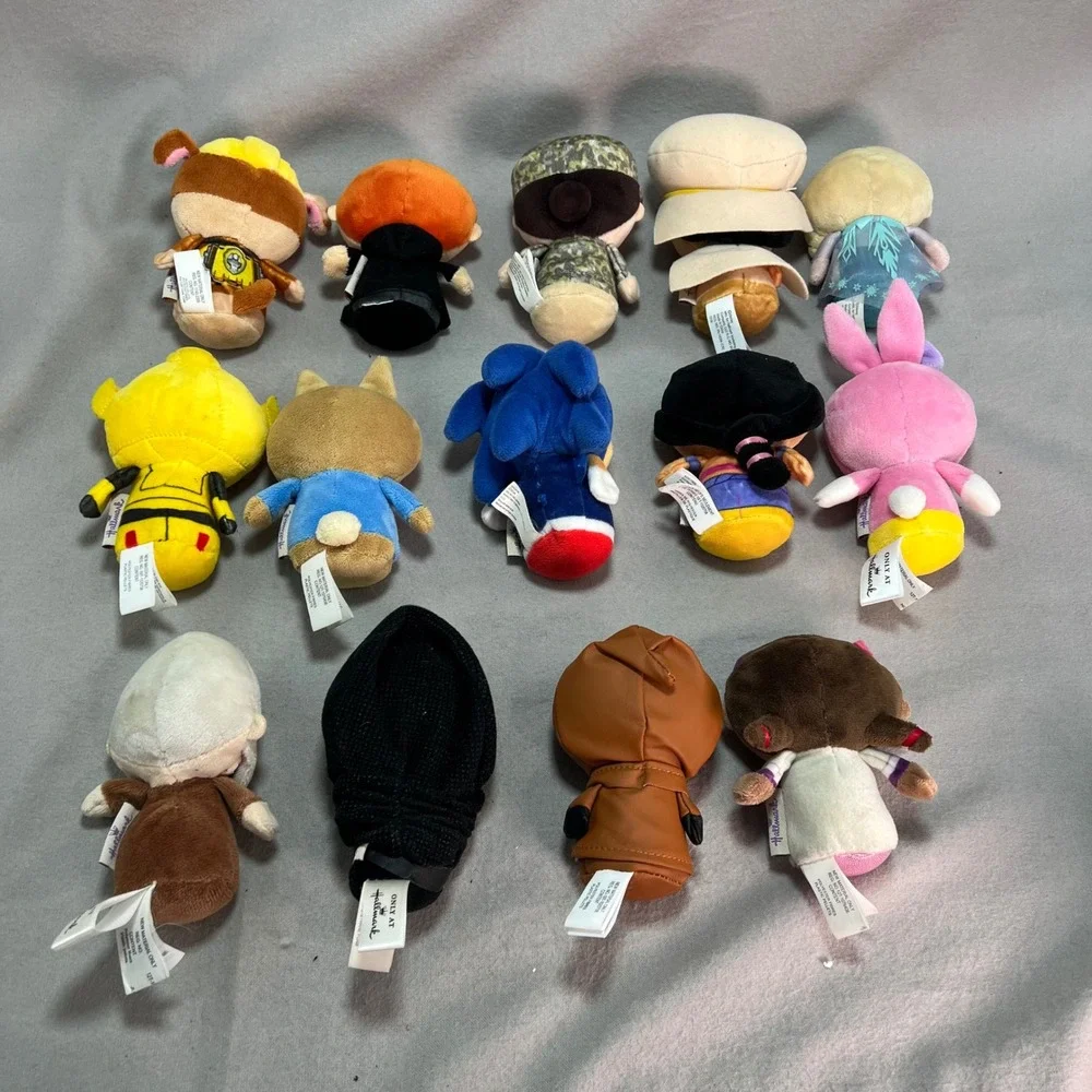 Hallmark Itty Bittys Plush Lot Multicolor Star Wars Disney Sonic Transformers 4